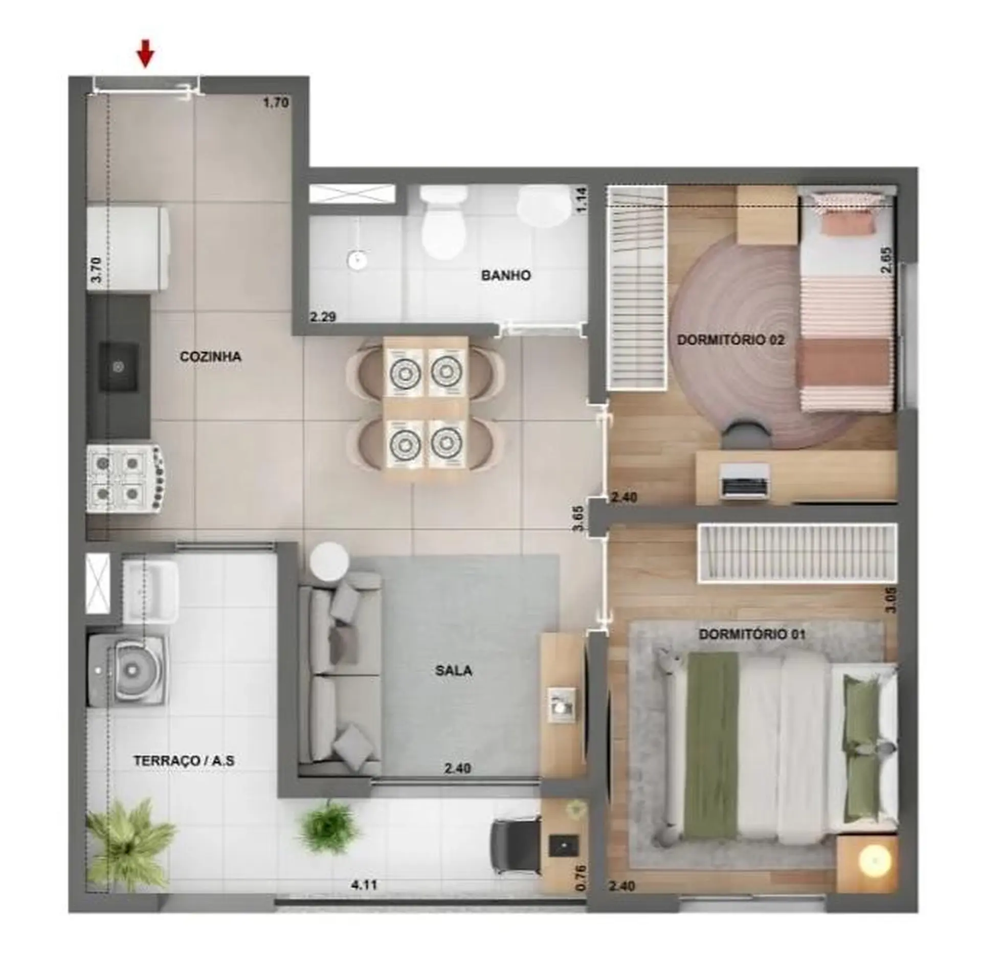 Planta 1 – Alto Granja Julieta