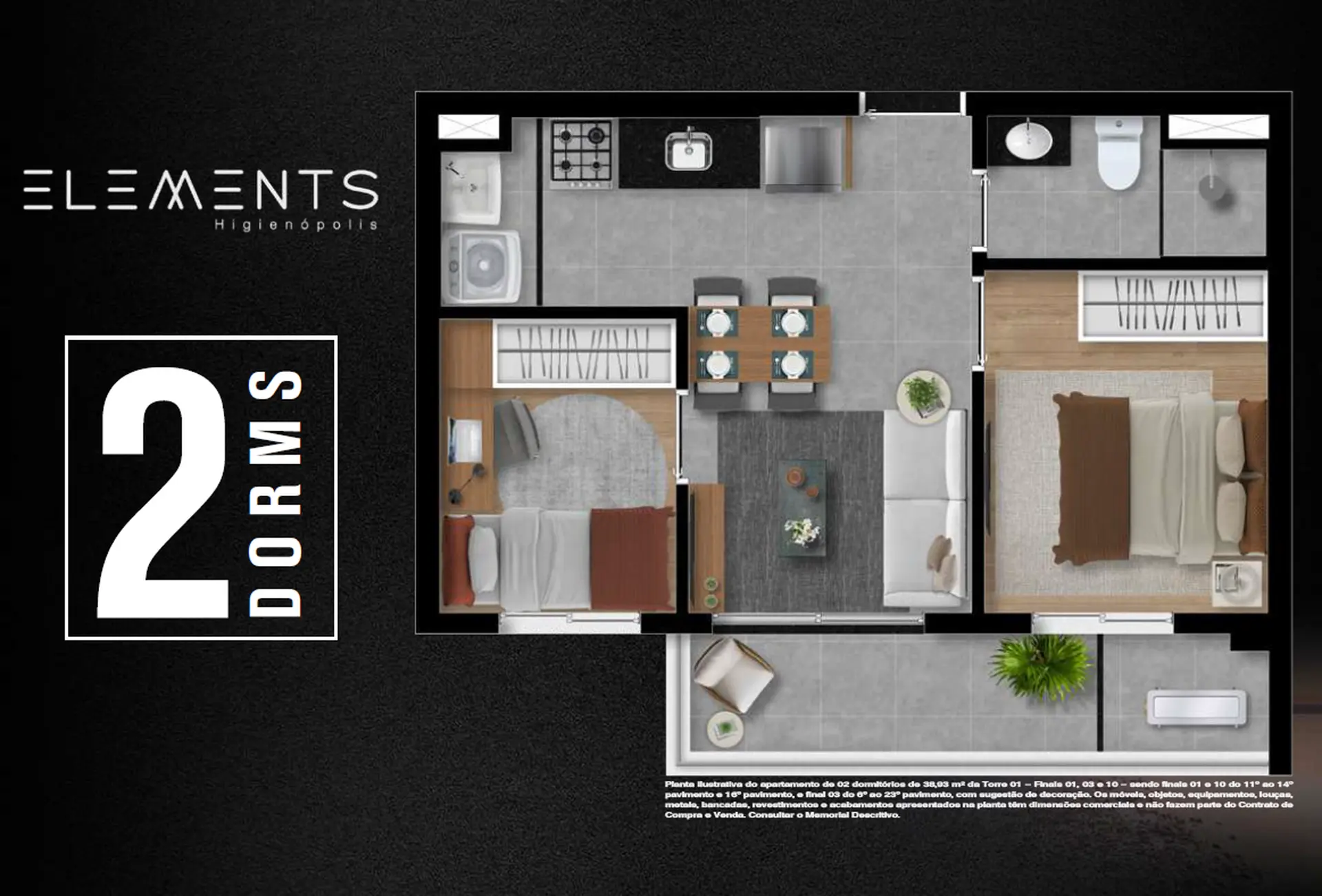 Planta 2 – Elements Higienópolis