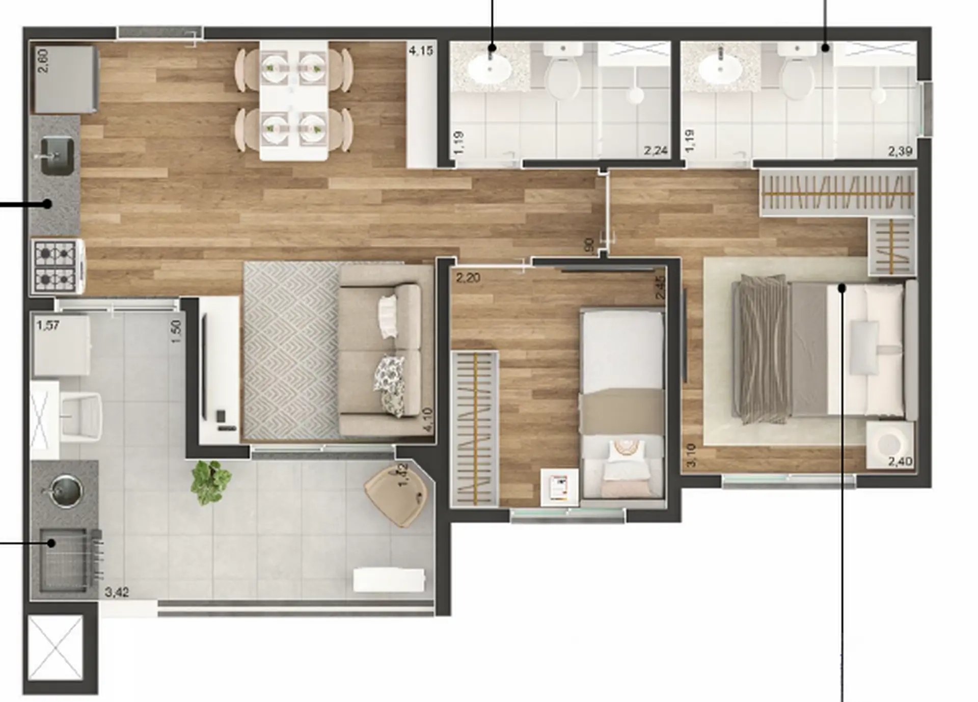 Planta 1 – Green Park Embira
