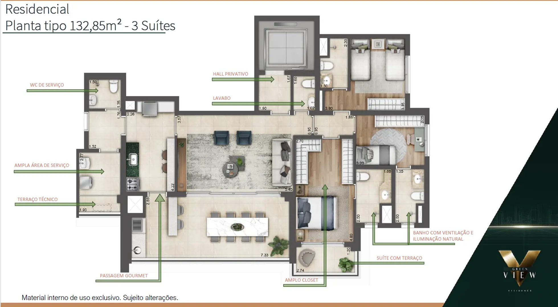 Planta 2 – Green View Residence