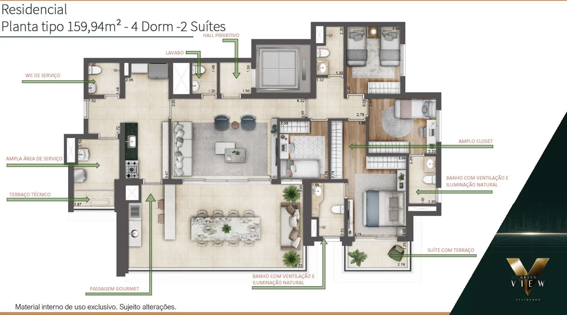 Planta 1 – Green View Residence