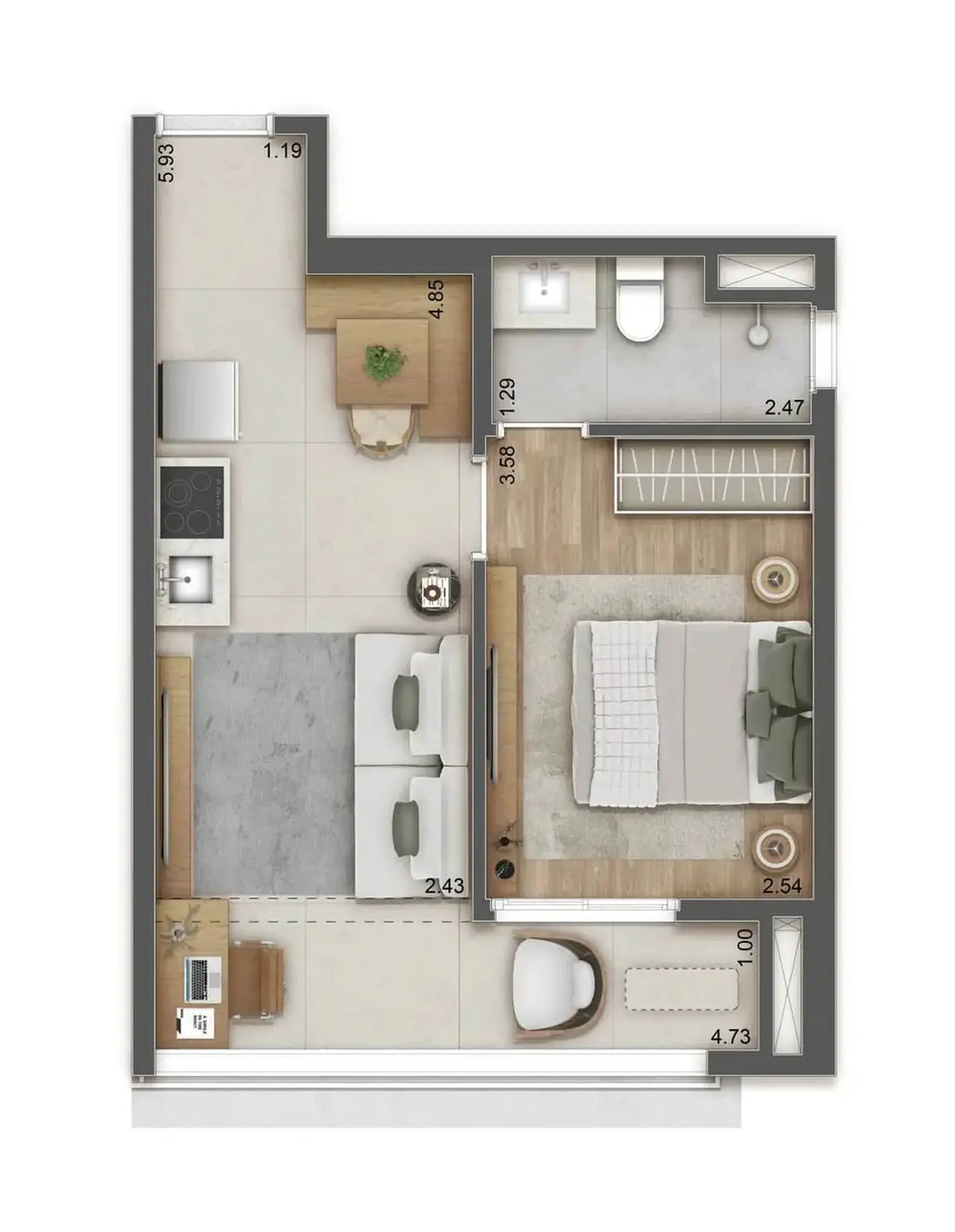 Planta 1 – Haus Mitre Station Moema