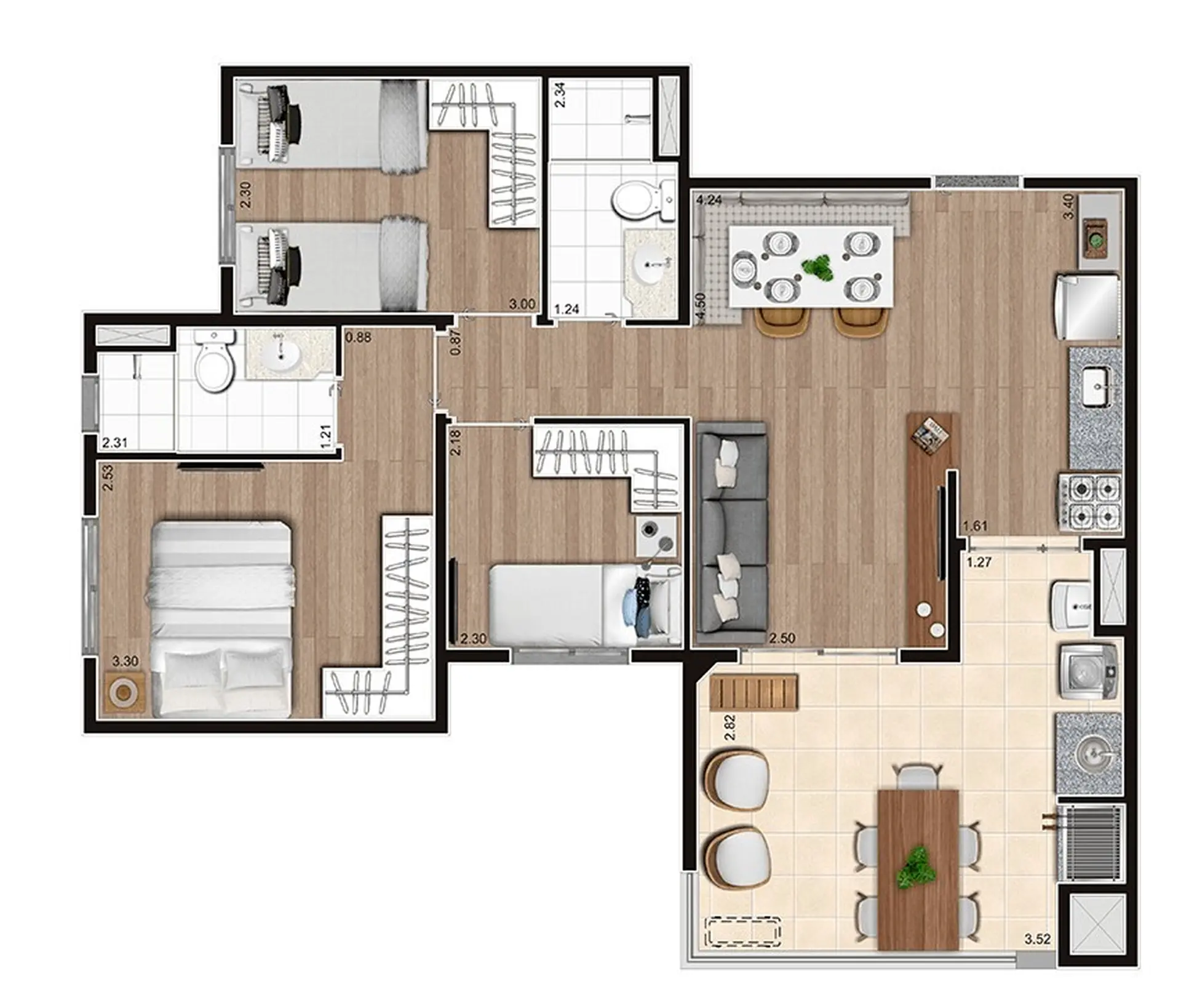 Planta 1 – Like Casa Verde