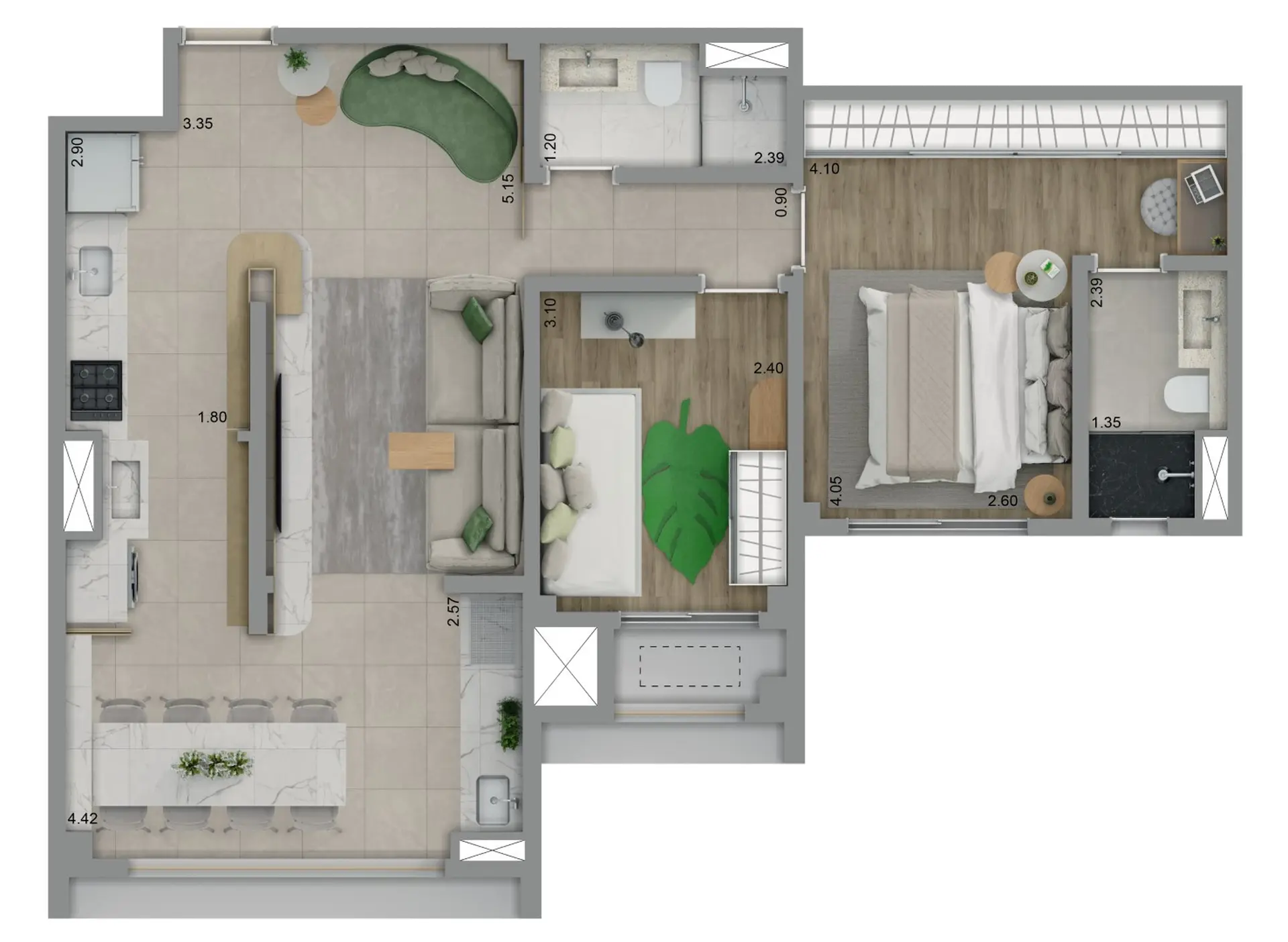 Planta 3 – Living Grand Exclusive Freguesia do Ó