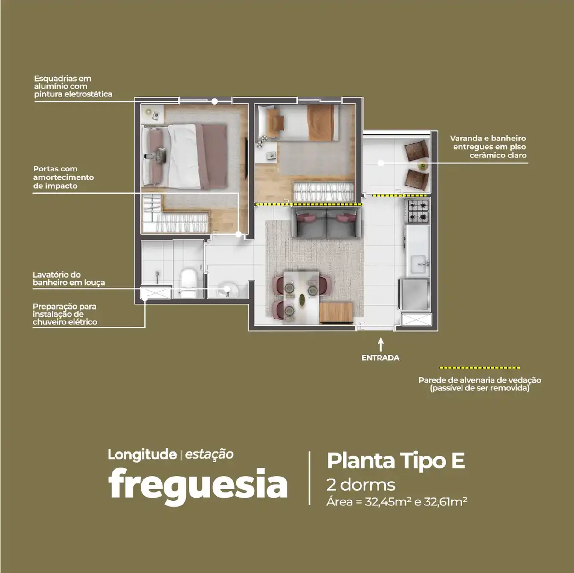 Planta 1 – Longitude Estação Freguesia