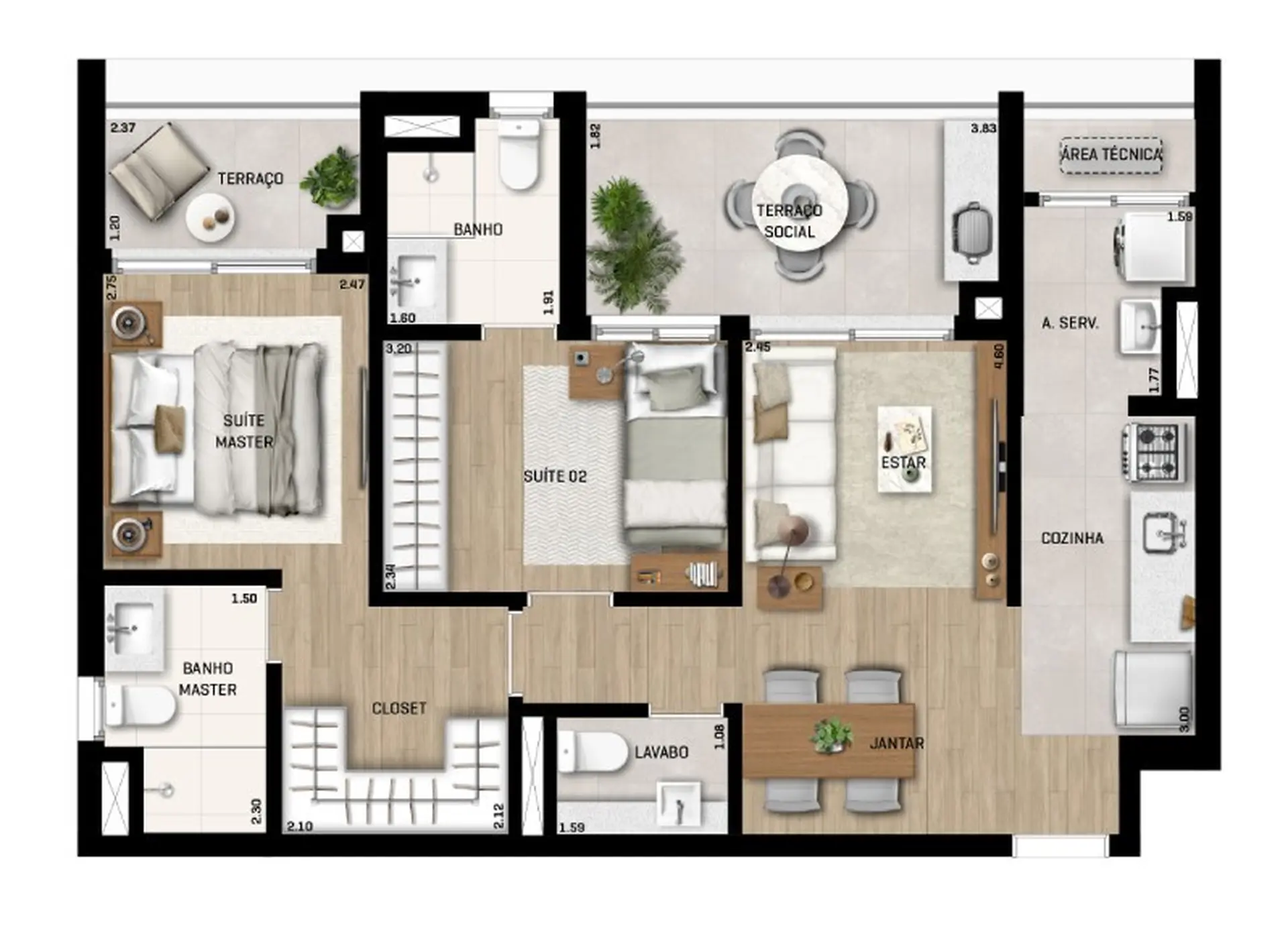 Planta 2 – Mozae Higienópolis