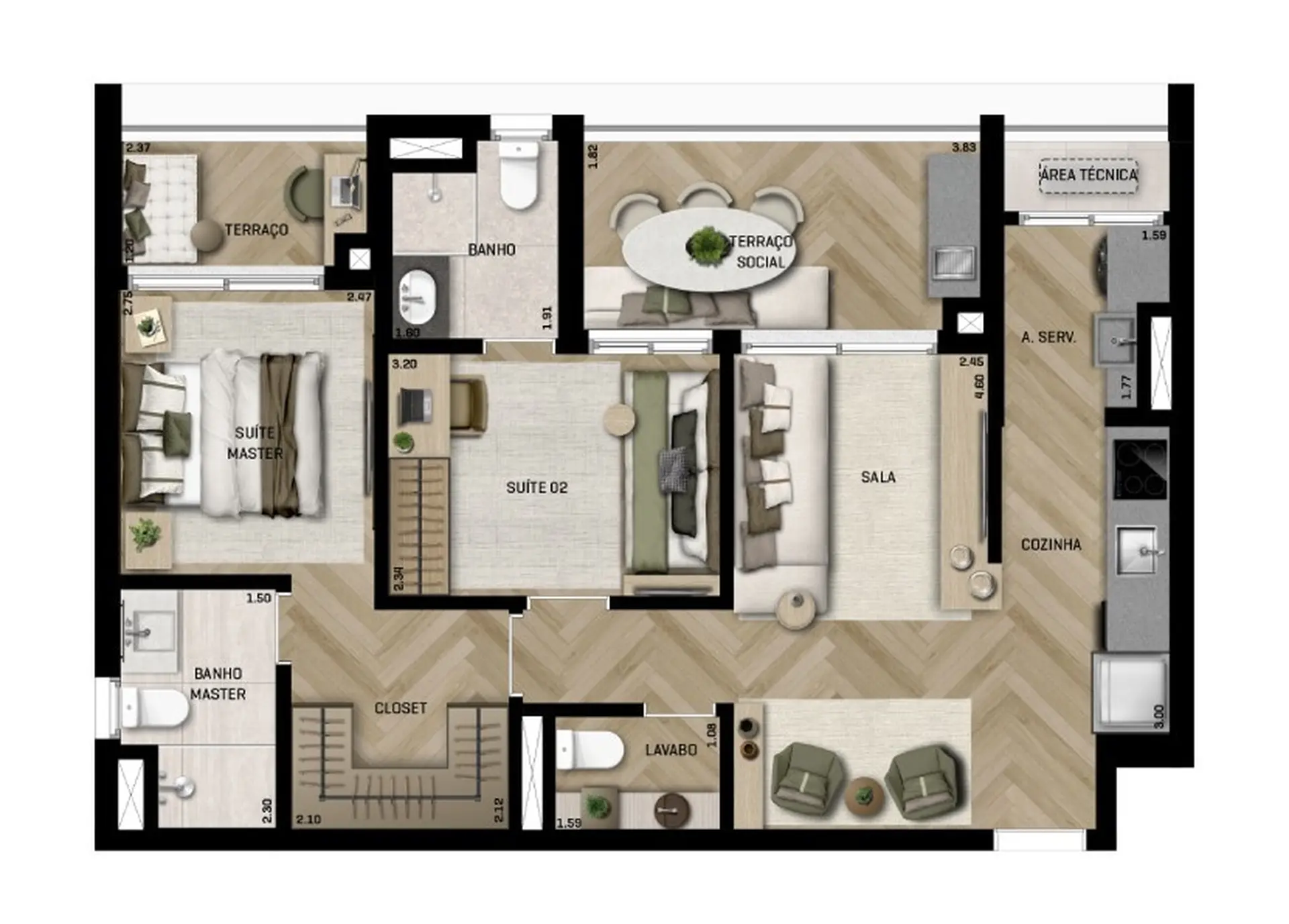 Planta 3 – Mozae Higienópolis
