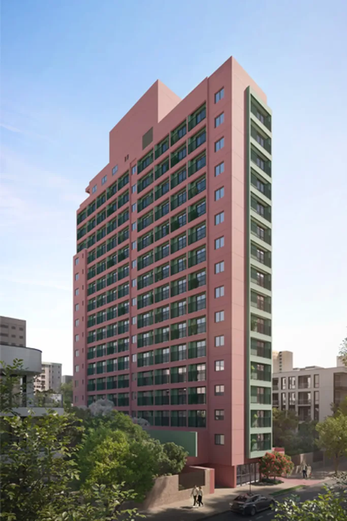 Fachada do empreendimento Nurban Consolação