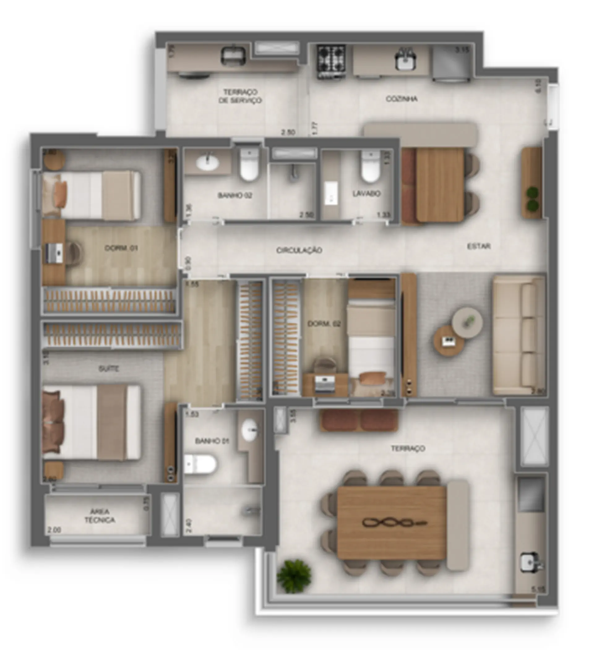 Planta 1 – Oásis Santa Cruz by Diálogo