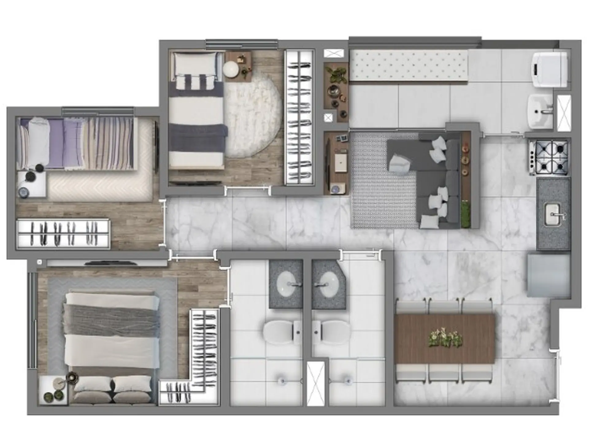 Planta 1 – Vivaz Prime Vila Nova Cachoeirinha