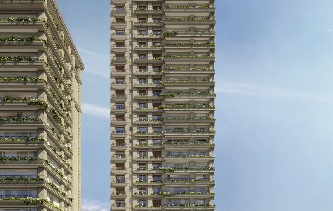 Fachada do Adolpho Lindenberg, lançamento em Moema, São Paulo