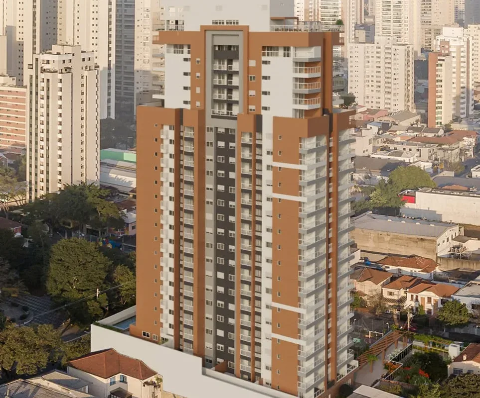 Fachada do Alta Romana by REM, lançamento em Vila Romana, São Paulo