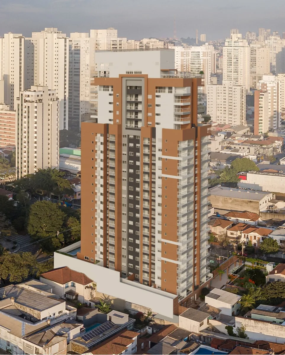 Fachada do Alta Romana by REM, lançamento em Vila Romana, São Paulo
