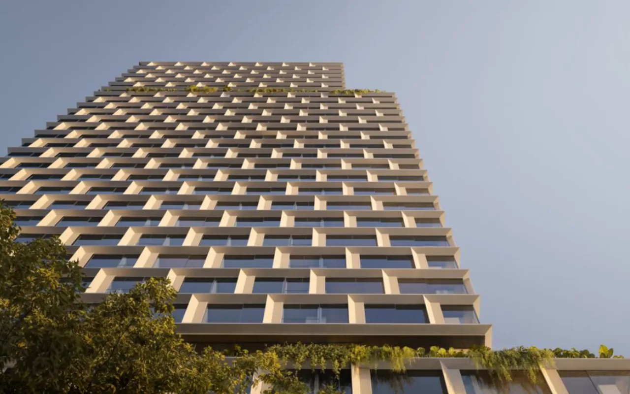 Fachada do Arbórea Vista Jardim Europa, lançamento em Itaim Bibi, São Paulo