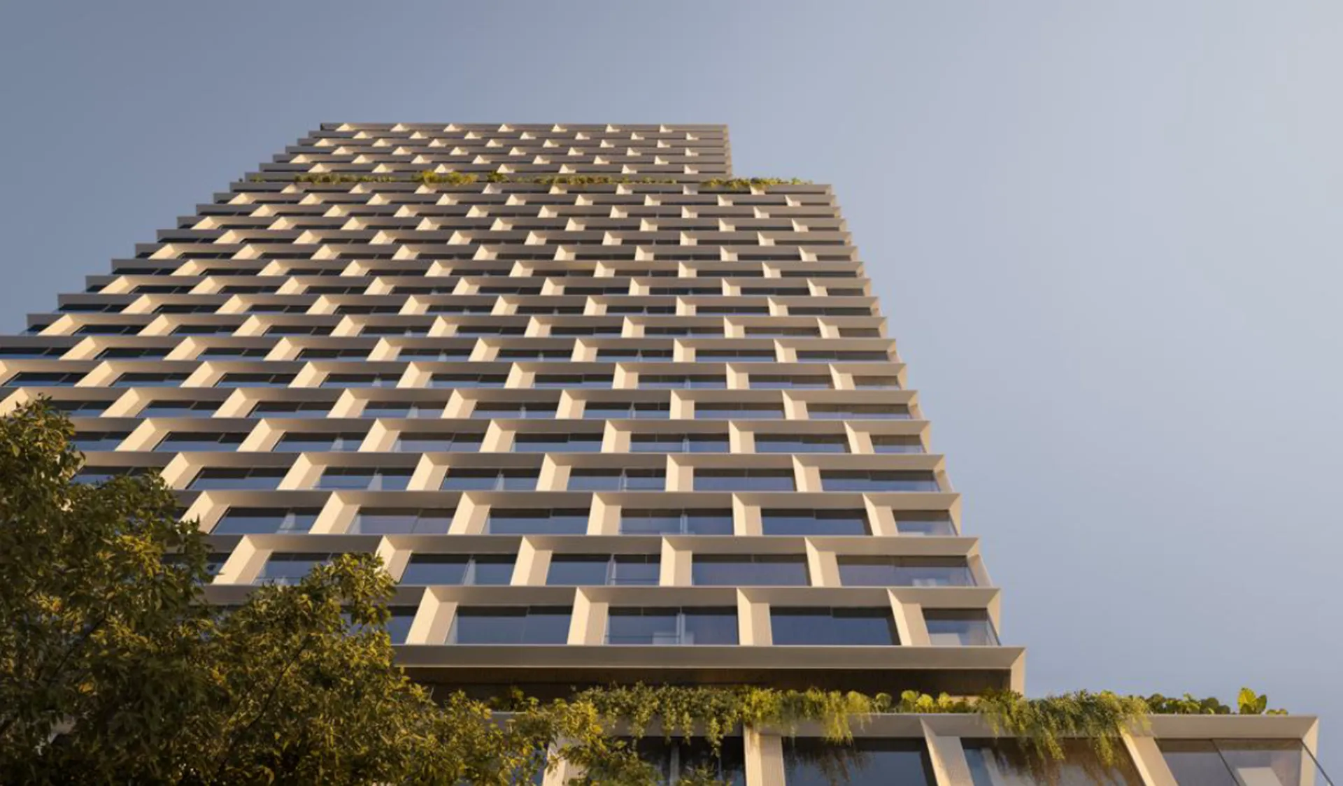 Fachada do Arbórea Vista Jardim Europa, lançamento em Itaim Bibi, São Paulo