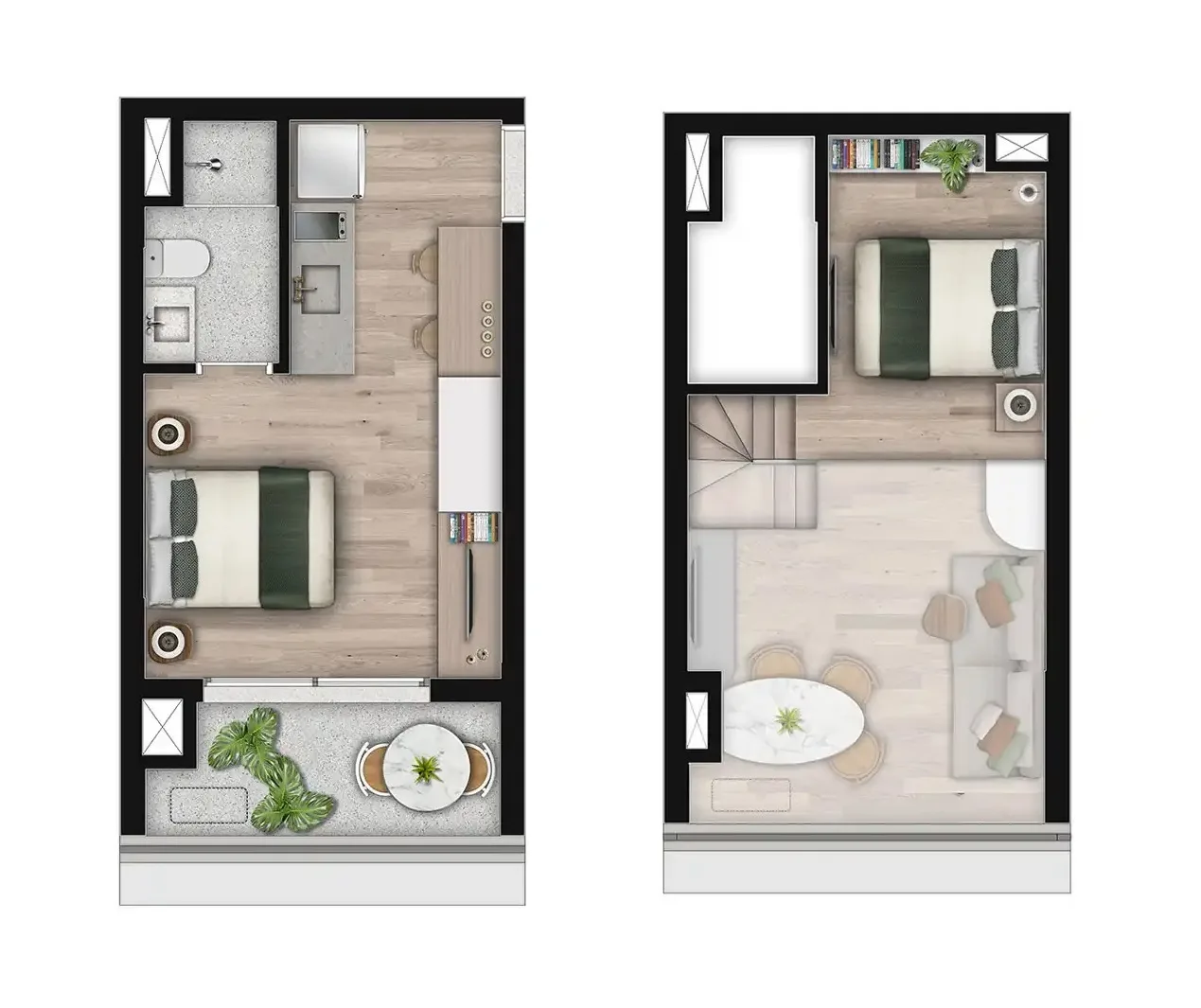 Planta do Barô Higienópolis by You em Higienópolis — 1 dormitório, 25,91 m²