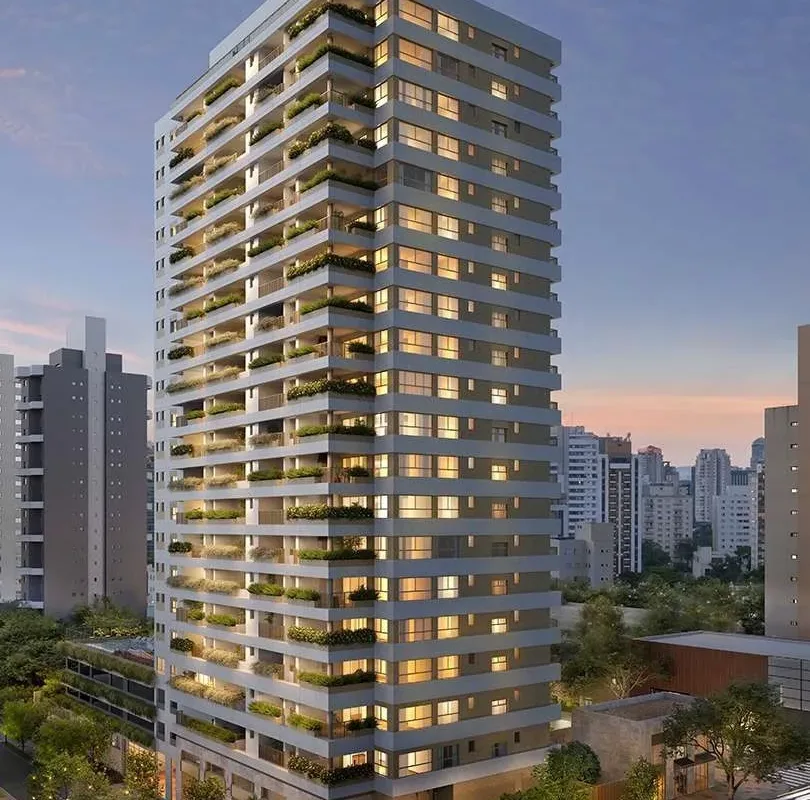 Fachada do Bem Moema, lançamento em Moema, São Paulo