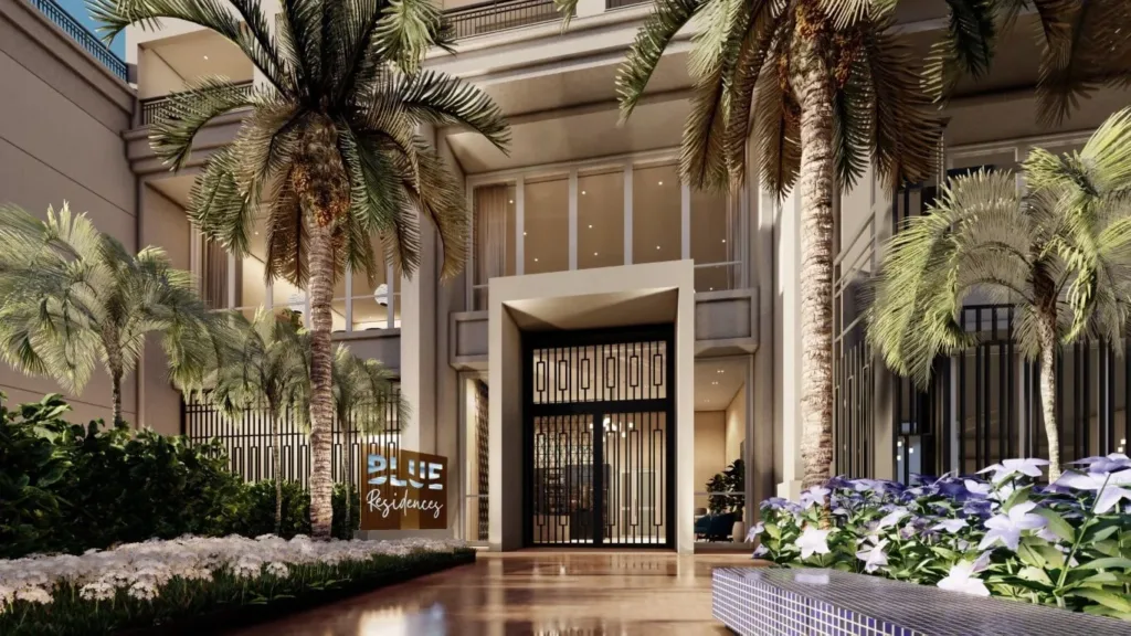 Fachada do empreendimento Blue Residences