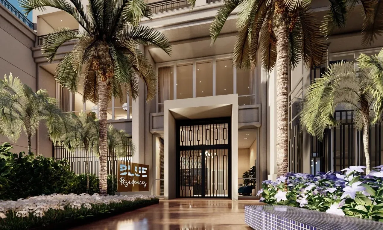 Fachada do Blue Residences, lançamento em Butantã, São Paulo