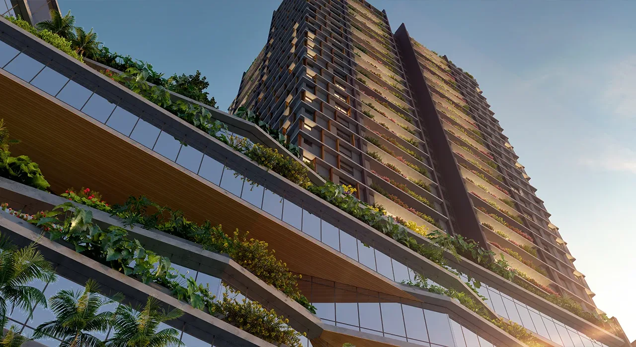 Fachada do Bosque Vila Nova, lançamento em Vila Nova Conceição, São Paulo