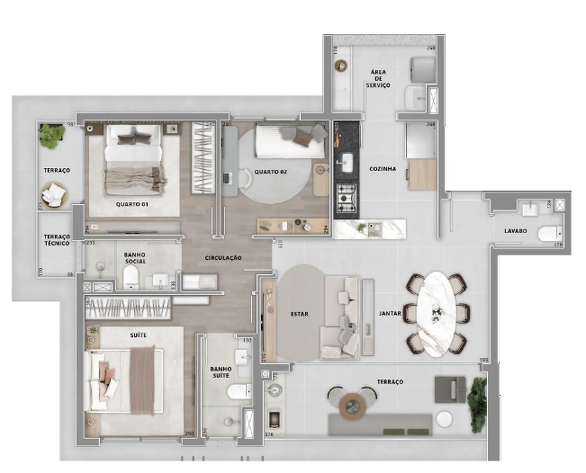 Planta do Brisea Moema em Moema — 3 dormitórios, 105,49 m²