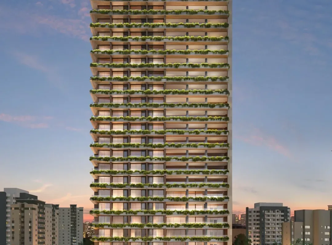 Fachada do Bueno Brandão 257, lançamento em Vila Nova Conceição, São Paulo