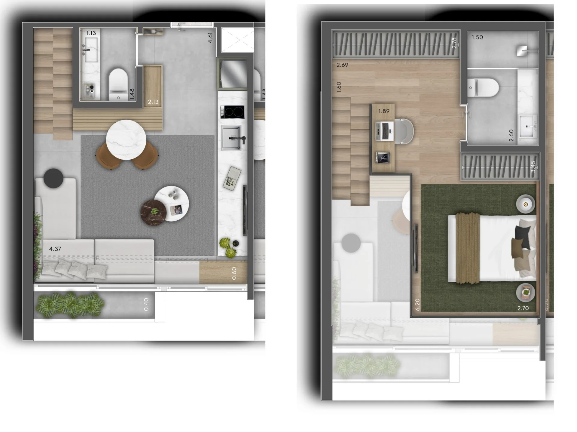 Planta do Cardoso 432 em Perdizes — 1 dormitório, 48 m²