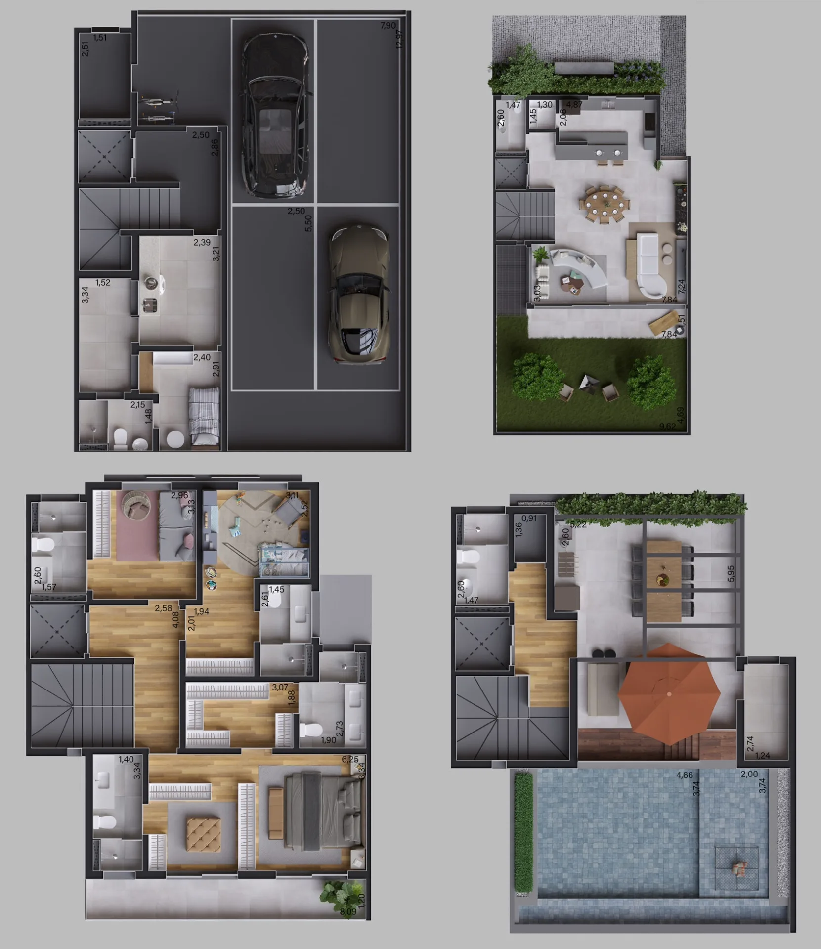 Planta do Casa Jardim Ibirapuera em Planalto Paulista — 3 dormitórios, 525,68 m²