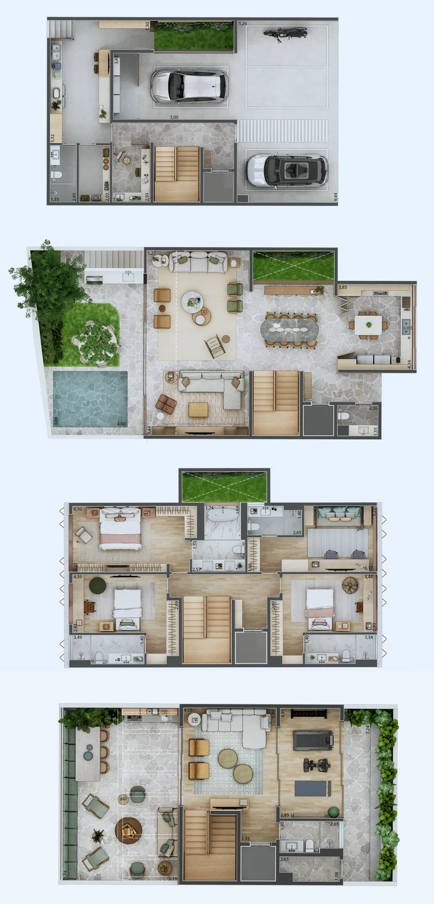 Planta do Casas Altas do Morumbi em Morumbi — 4 dormitórios – 586 m²
