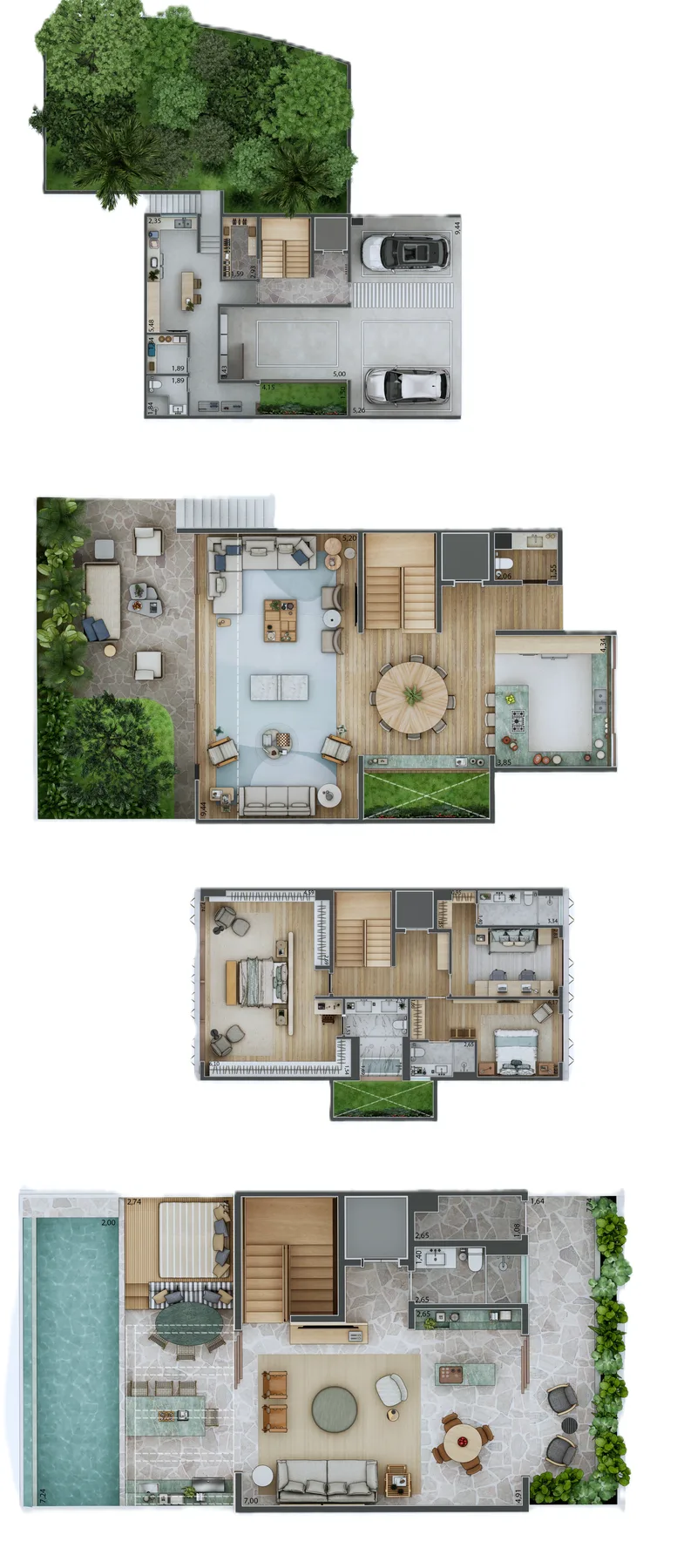 Planta do Casas Altas do Morumbi em Morumbi — 4 dormitórios – 730 m²