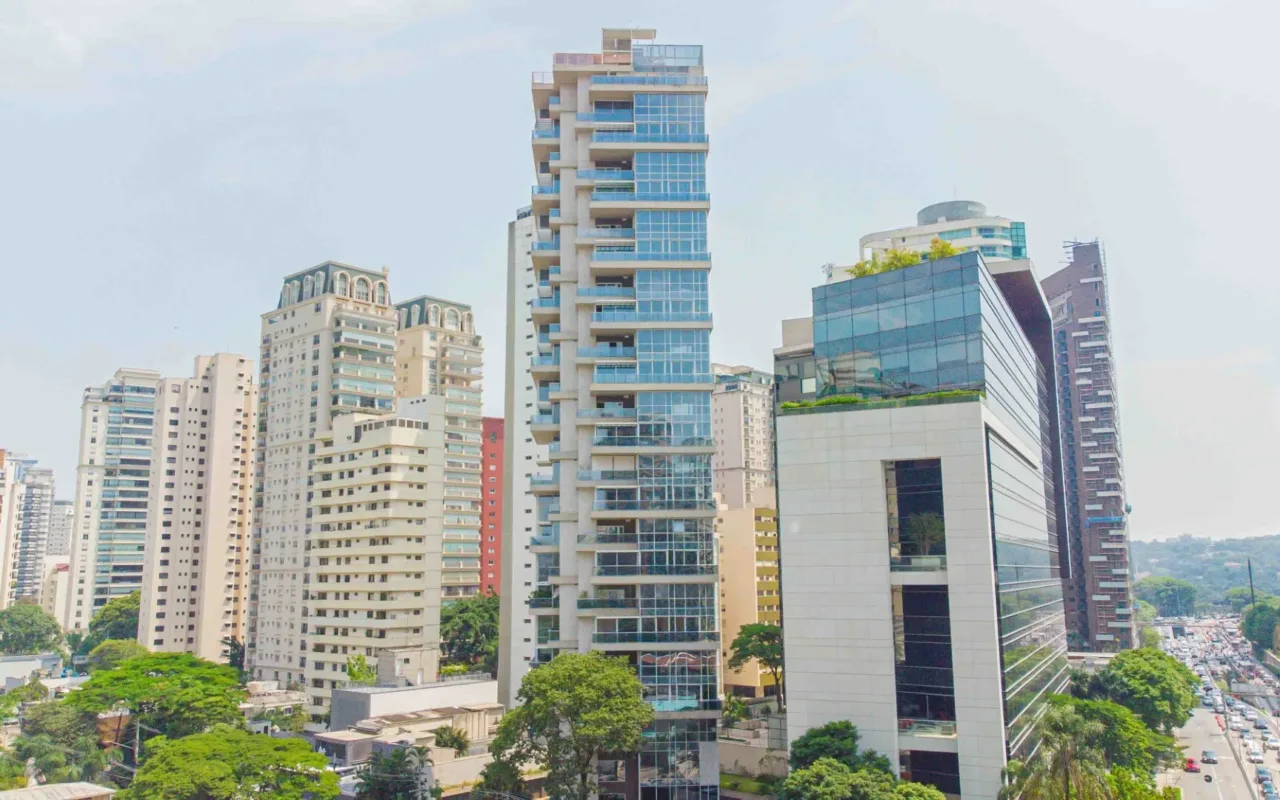 Fachada do Celebrity, lançamento em Itaim Bibi, São Paulo
