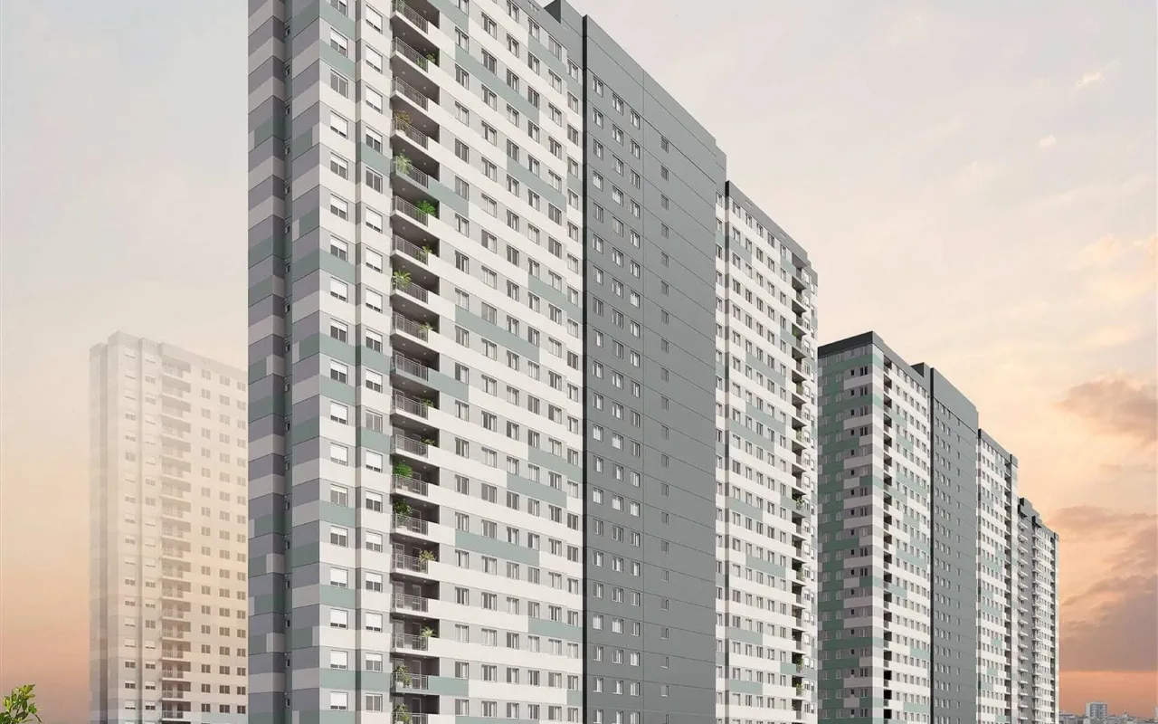 Fachada do Cidade Mooca Duomo, lançamento em Mooca, São Paulo