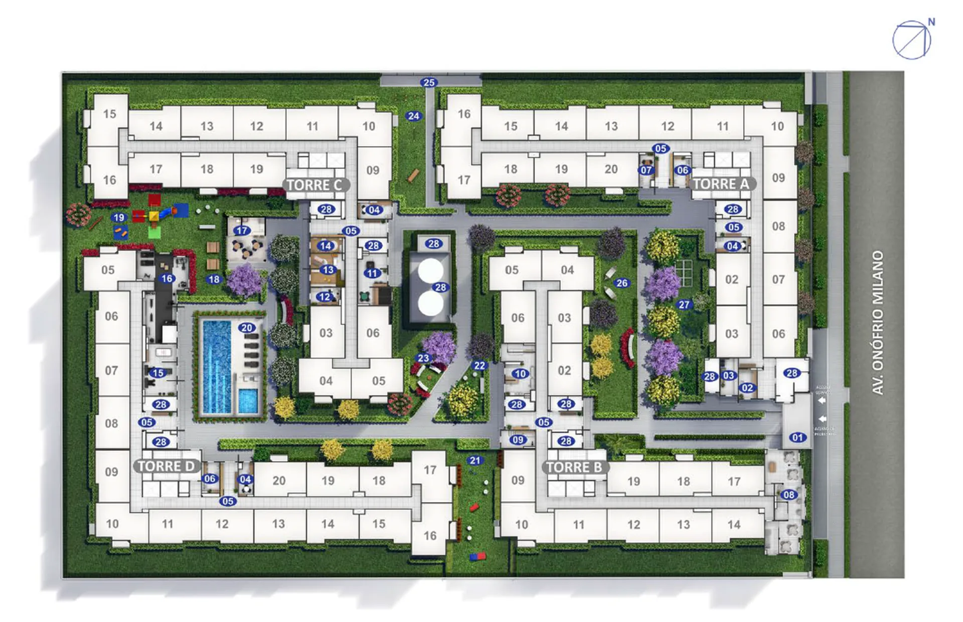 Planta do Cidade Villa Lobos Melodia Fase 1 em Jaguaré, São Paulo