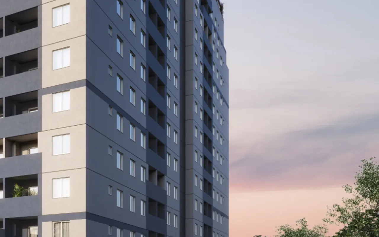 Fachada do Conexão Anhembi Santana, lançamento em Santana, São Paulo