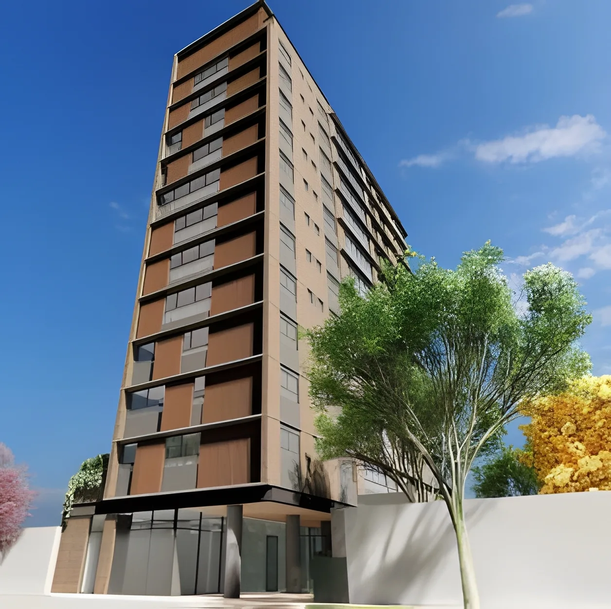 Fachada do Dom 564, lançamento em Vila Nova Conceição, São Paulo
