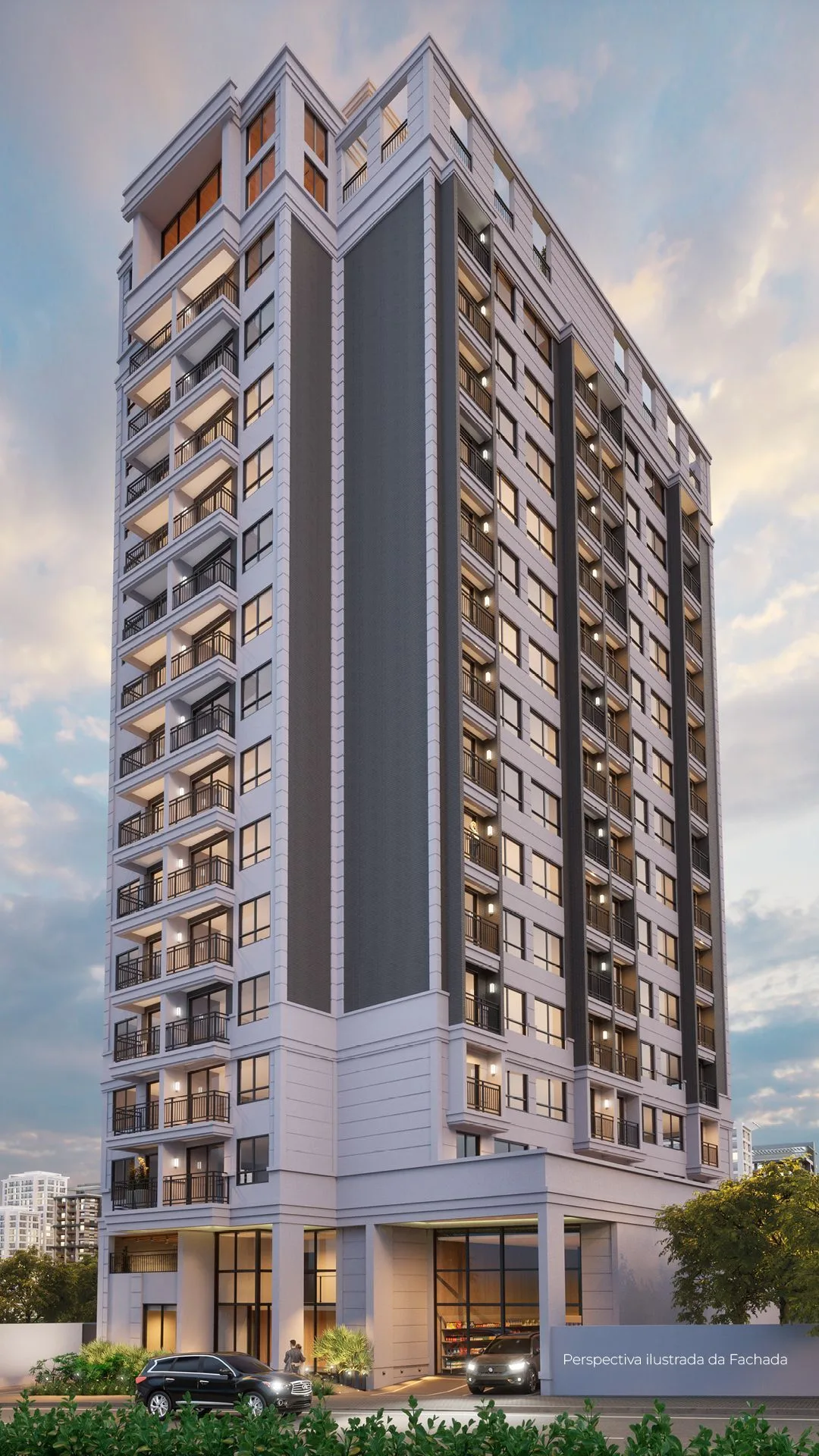 Fachada do Domani Vila Mariana, lançamento em Vila Mariana, São Paulo
