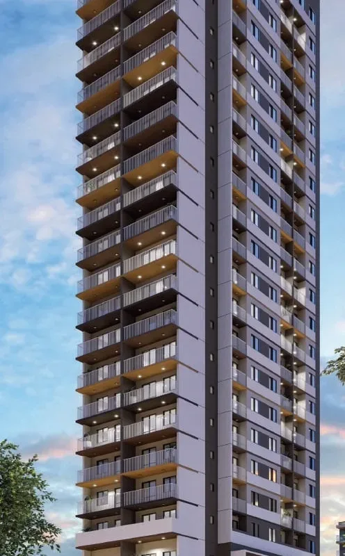 Fachada do Essencial Faria Lima, lançamento em Pinheiros, São Paulo