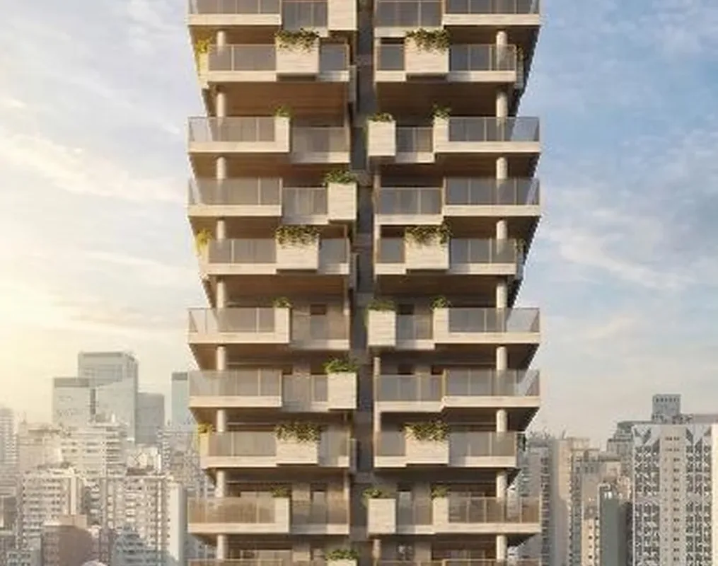 Fachada do Estados Unidos 702, lançamento em Jardim América, São Paulo