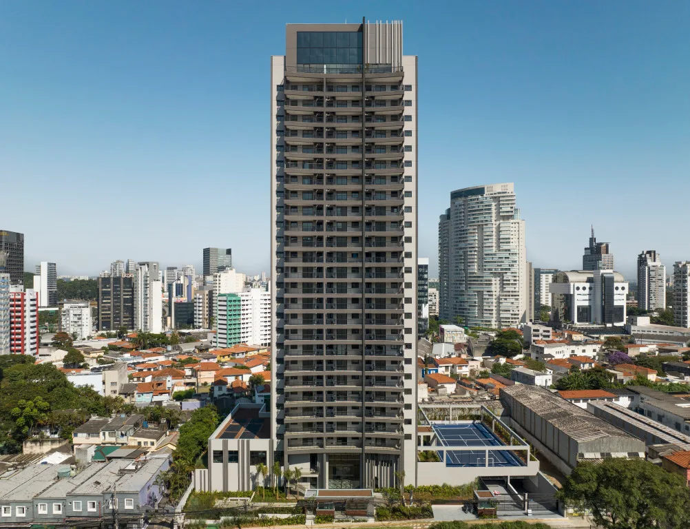 Fachada do empreendimento Expand Pinheiros