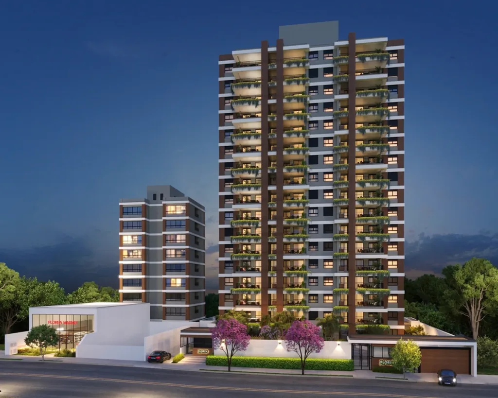 Fachada do empreendimento Florea Bosque da Saúde – Short Stay