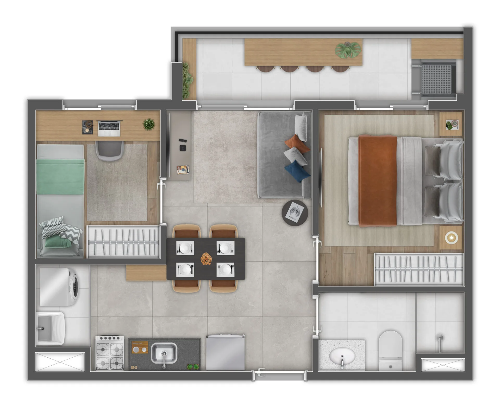 Planta do Flow Vila Matilde em Vila Matilde — 2 dormitórios, 38,94 m²