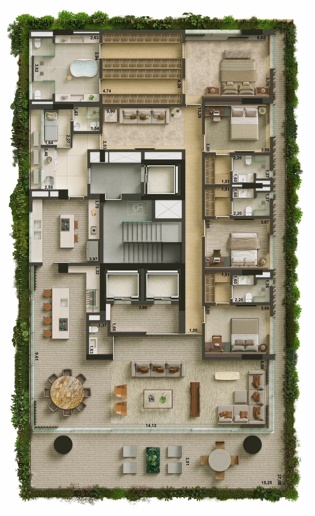Planta do Franca 1055 em Jardim Paulista — Planta 1 - 4 dorm.