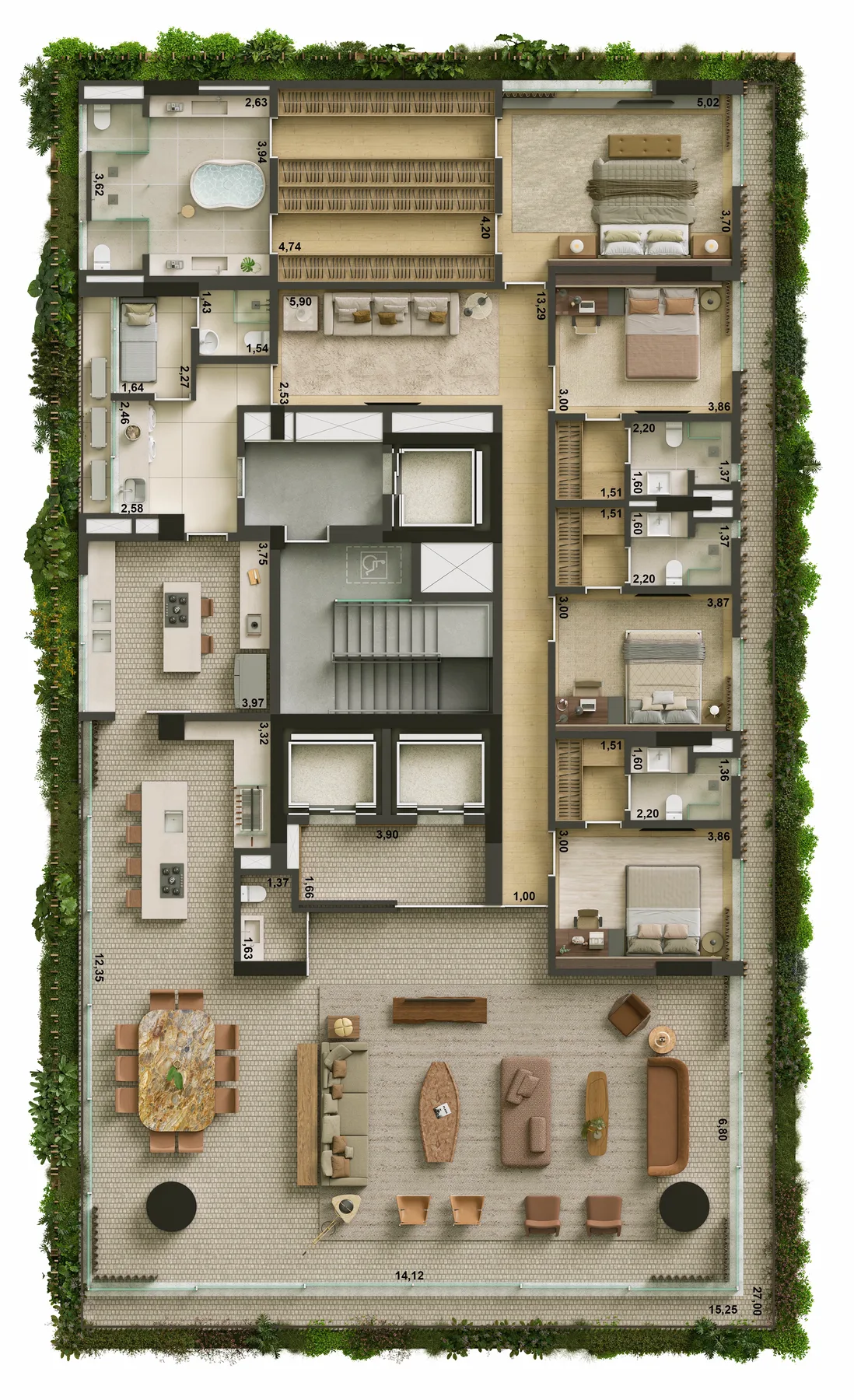 Planta do Franca 1055 em Jardim Paulista — Planta 2 - 4 dorm.