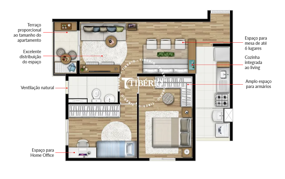 Planta do Giro Vila Matilde em Vila Matilde — 2 dormitórios, 51 m²