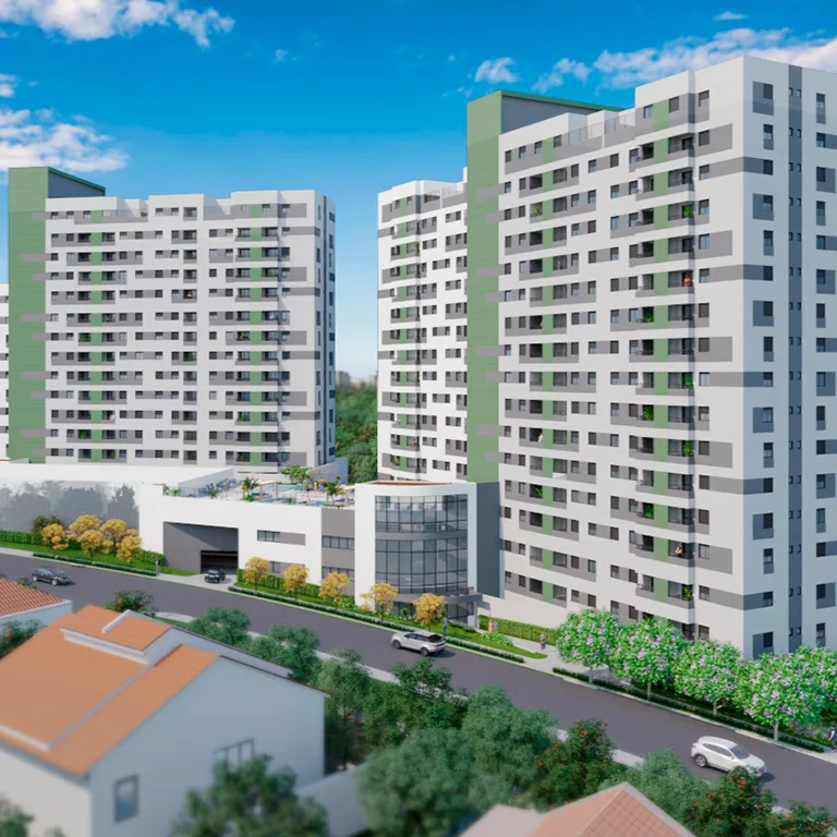 Fachada do Graal Parque Home Resort, lançamento em Itaquera, Zona Leste de São Paulo