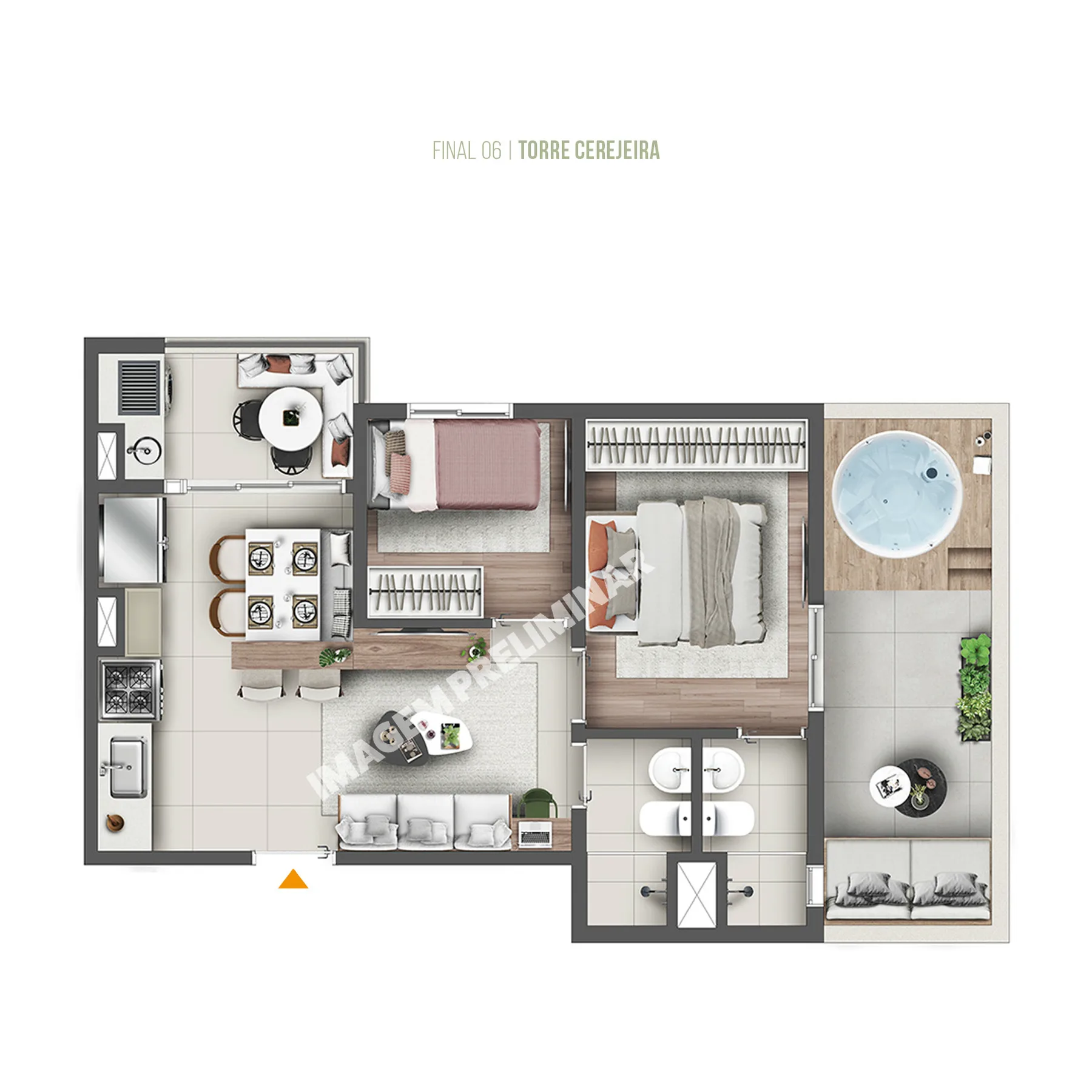 Planta do Graal Parque Home Resort em Itaquera — Garden