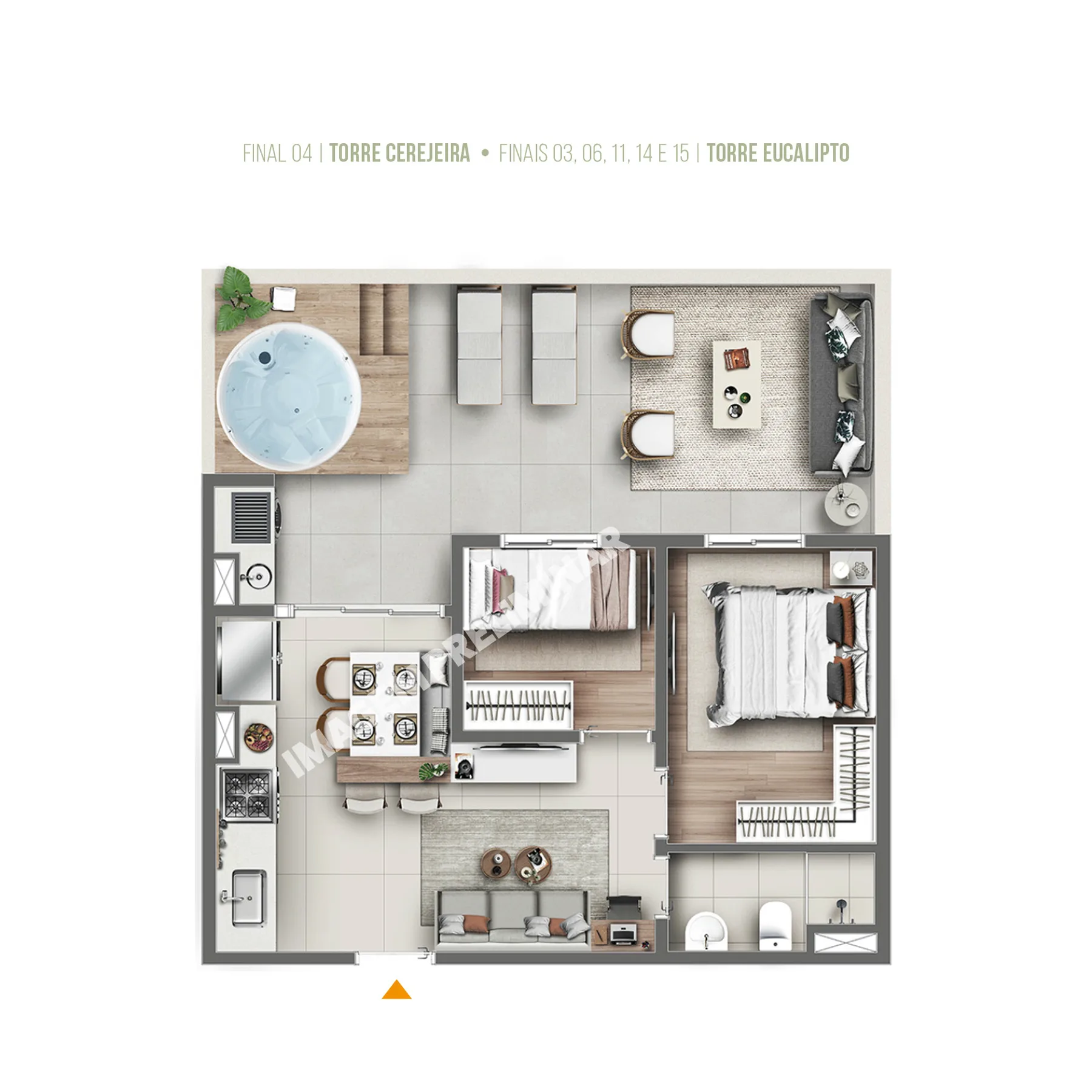 Planta do Graal Parque Home Resort em Itaquera — Garden