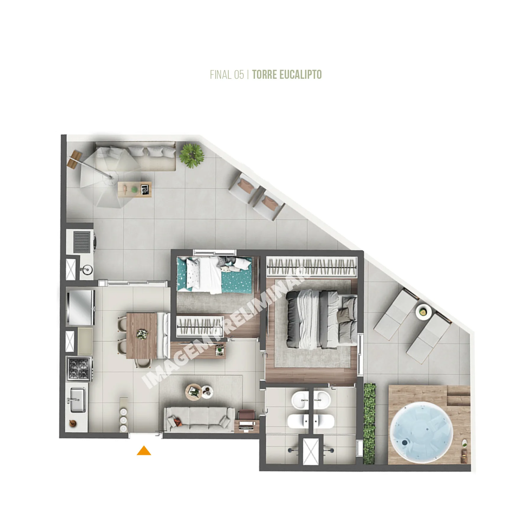 Planta do Graal Parque Home Resort em Itaquera — Garden