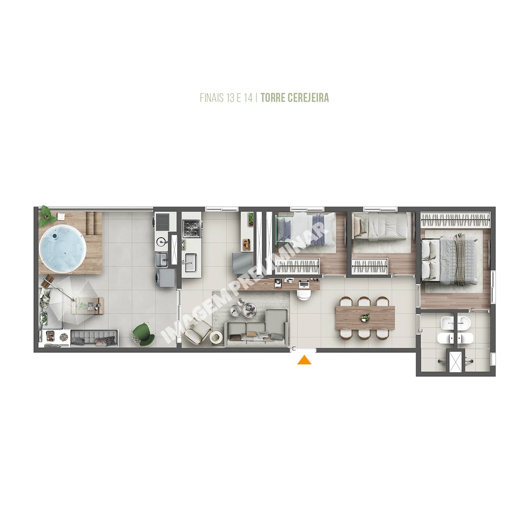 Planta do Graal Parque Home Resort em Itaquera — Cobertura