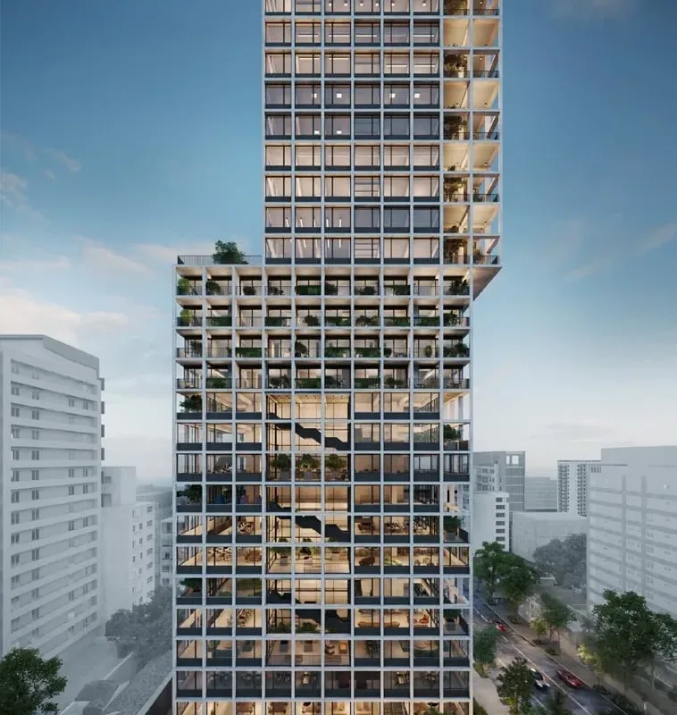 Fachada do Haddock 167, lançamento em Cerqueira César, São Paulo